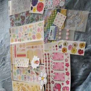 Sticker Scrapbooking Flower Bundle Lady Bug Flowers Stickers Daisy Embellishment